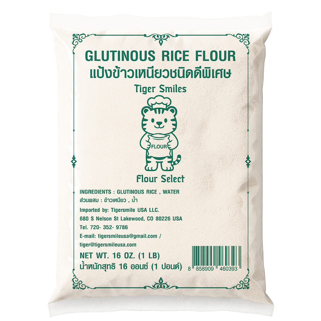 Tiger Smiles Glutinous Rice Flour 1lb x 24 Bags / Carton